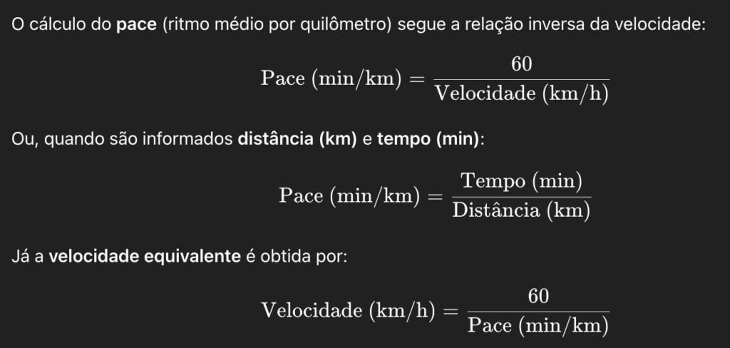 Calculadora de Pace e Velocidade | min/km e km/h