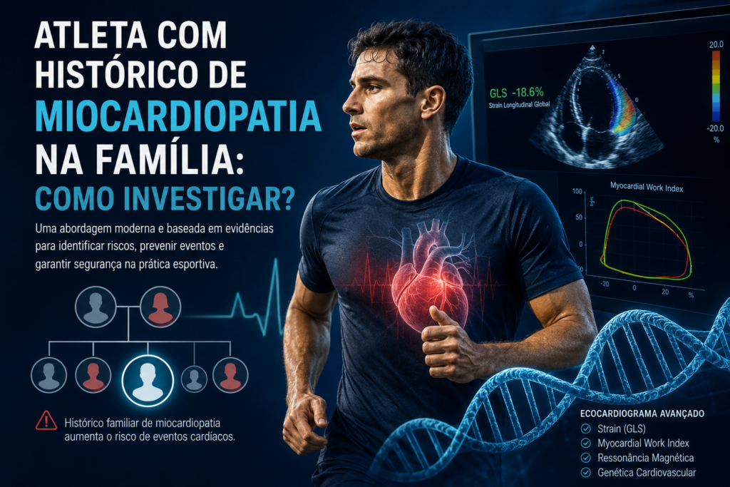 Miocardiopatia em atletas: investigação cardiovascular com ecocardiograma, strain e genética
