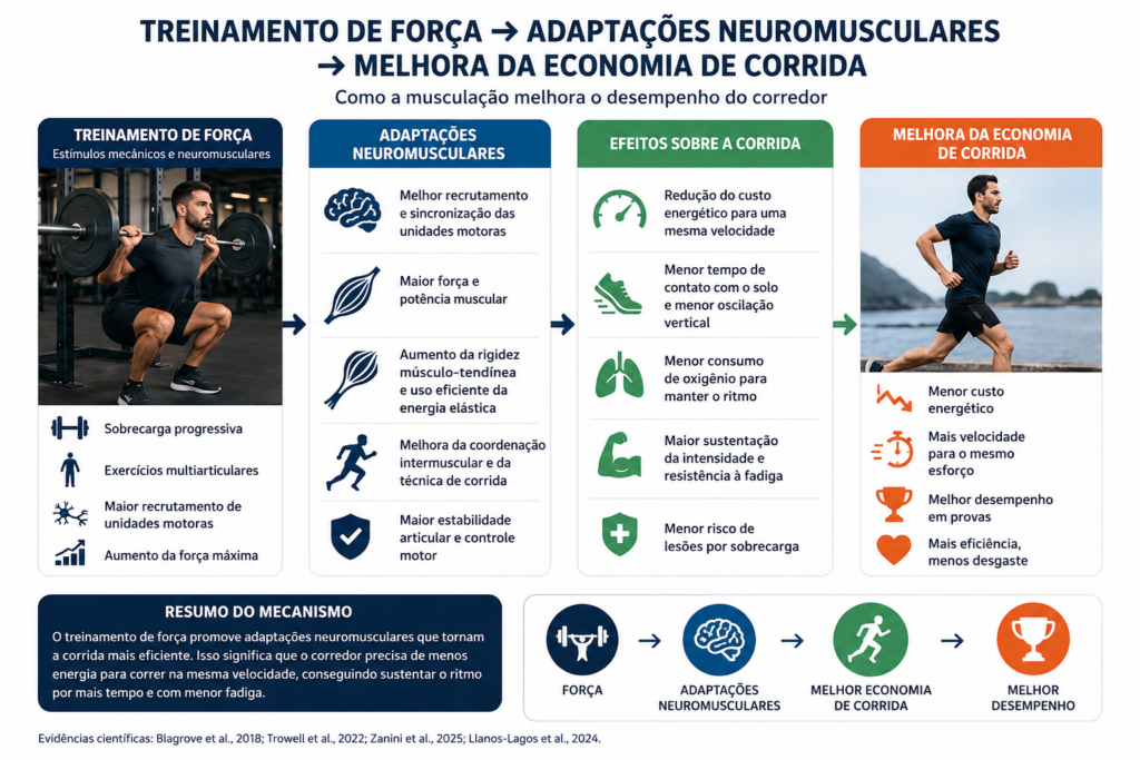 Treinamento híbrido combinar corrida musculação representado por atleta em transição entre academia e corrida ao ar livre, ilustrando a integração do treinamento de força com o endurance para melhora do desempenho esportivo.