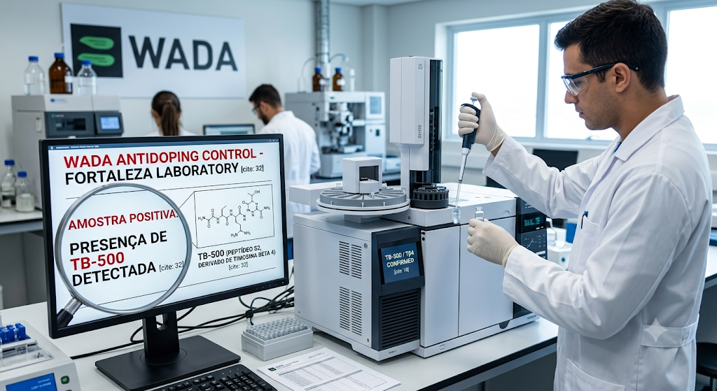 TB-500 sendo analisada em amostra de antidoping