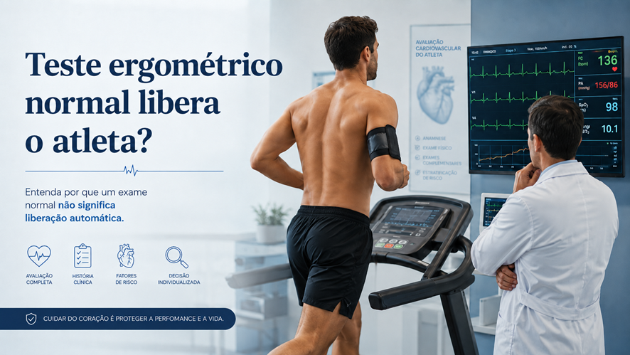 Teste ergométrico normal libera o atleta?