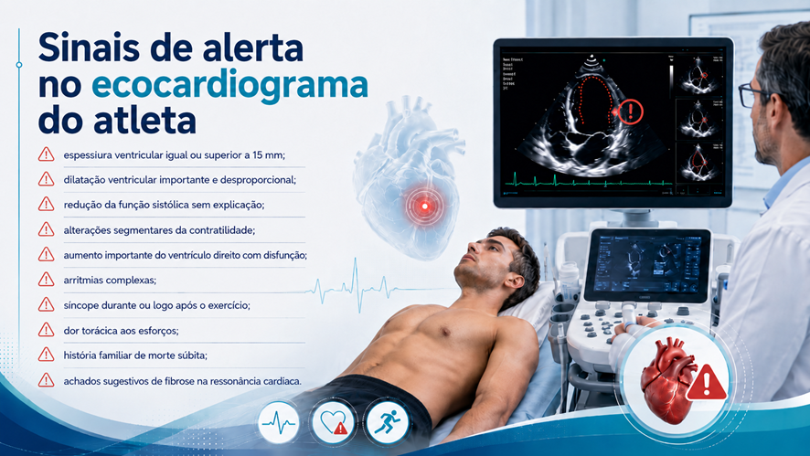 Sinais de alerta em um coração de atleta no ecocardiograma