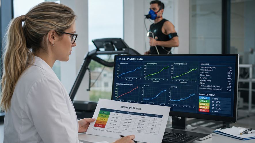 identificação dos limiares ventilatórios durante a ergoespirometria