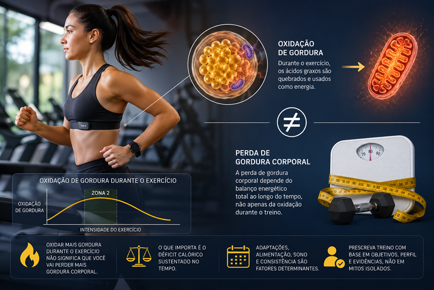 Oxidar gordura durante o treino não significa perder mais gordura corporal