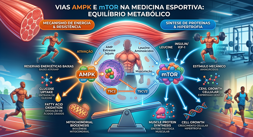Treino de endurance atrapalha o ganho de massa muscular? Vias AMPK e à mTOR.