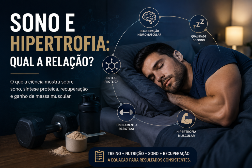 Sono e hipertrofia muscular: relação entre qualidade do sono, síntese proteica, recuperação e treinamento resistido.